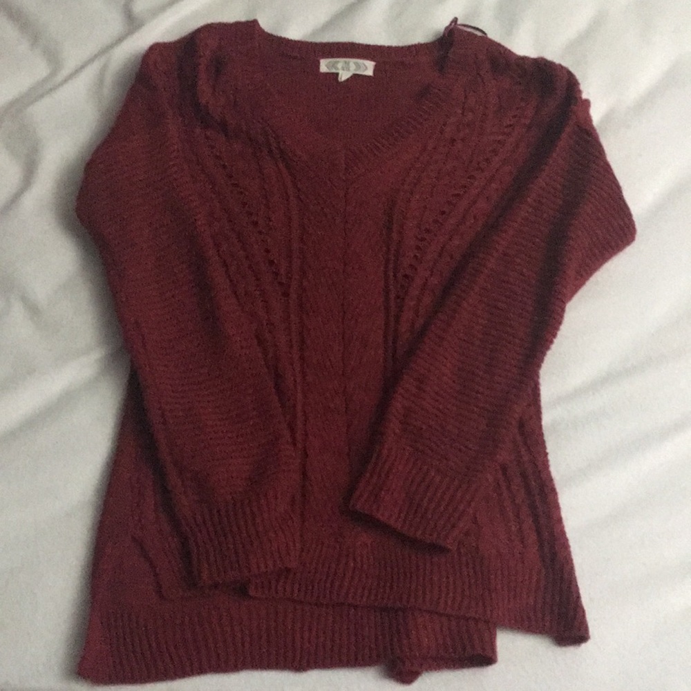 Dark Red Large Cozy Sweater USED